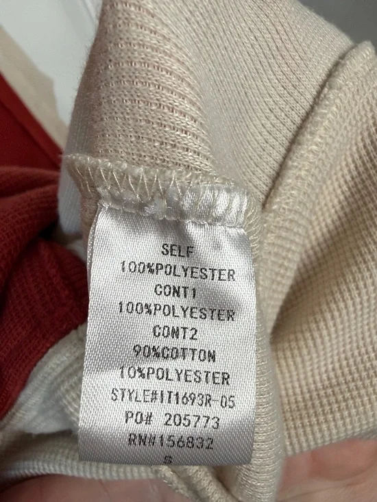 BiBi Washed Color-block Denim Sleeve Top NWOT - Picture 7 of 7